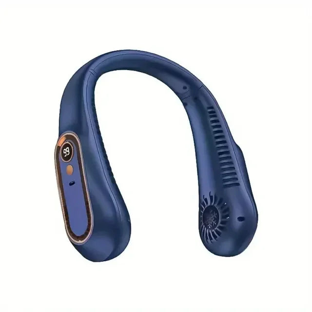 Neck Bladeless Fan – Mini Portable - Blue-0