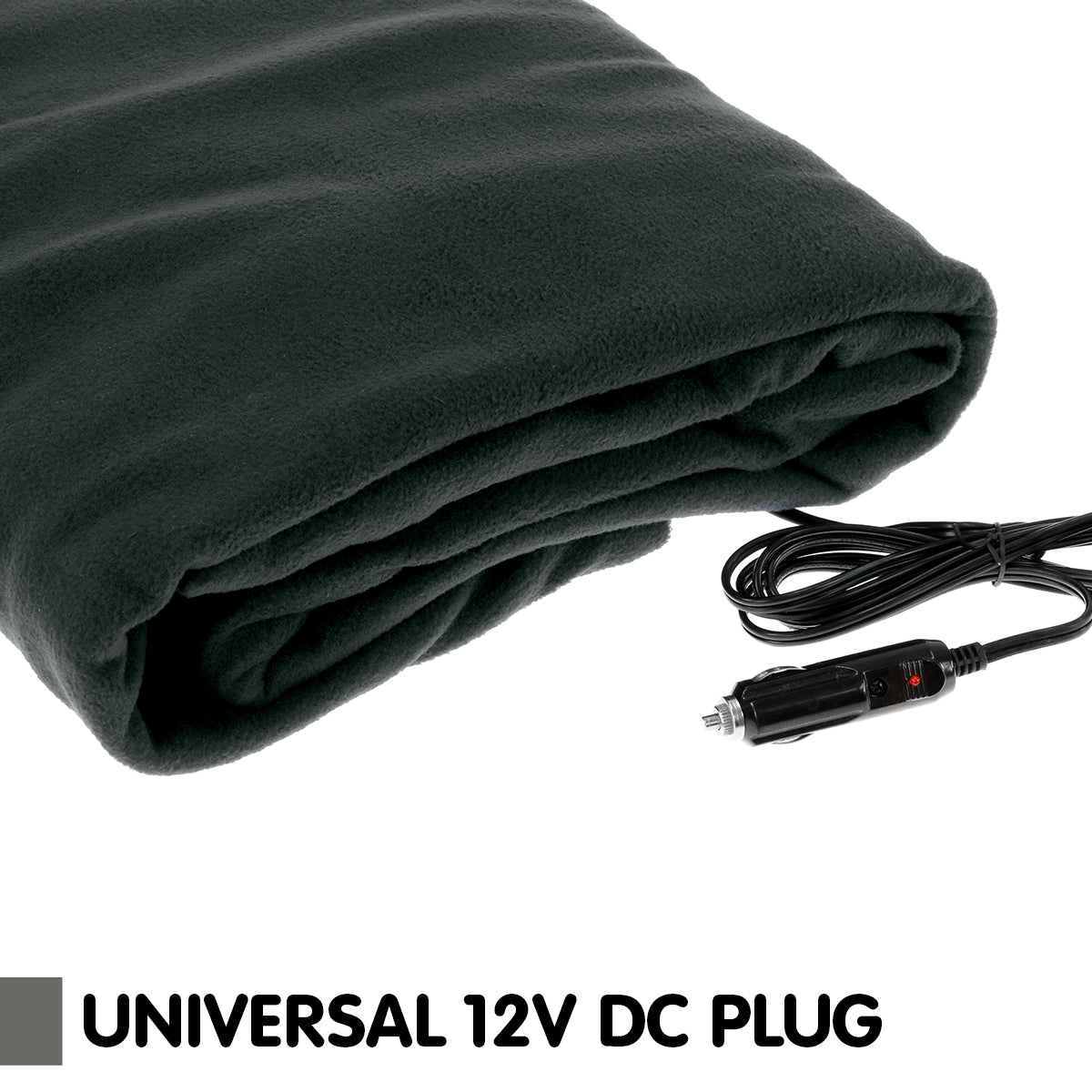 NNEDPE Heated Electric Car Blanket 150x110cm 12V - Black